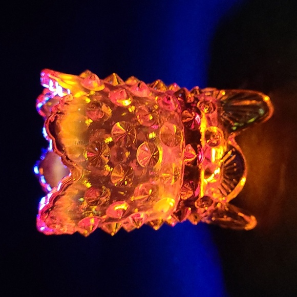 Vintage Footed Fenton Hobnail Toothpick Holder - Picture 16 of 16